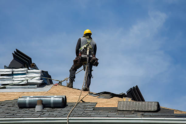 Professional Gutter Installation technician working in Enumclaw, WA